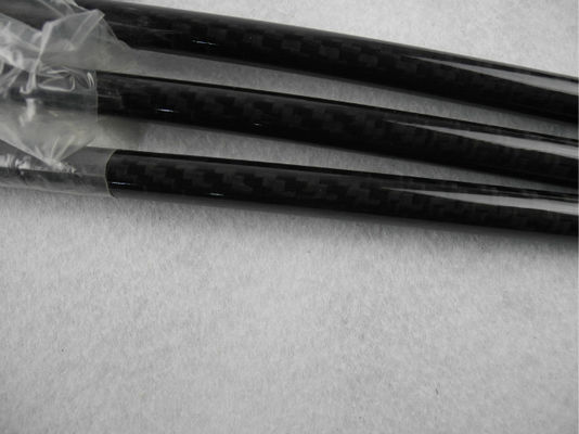 Round Twill Glossy Carbon Fiber Tube / Piping use in Telescopic Pole