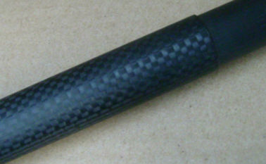 Black 3 k plain light twill Carbon Fiber Telescopic Pole / Telescoping Tubes