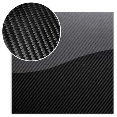Mirror-Like Finish Two Sided Carbon Fiber Gloss Twill Sheet - 12" X 24" X 1/16"
