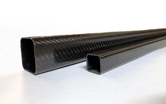 Strong, Lightweight Square Carbon Fiber Roll Wrapped Tubes - 100% 3K