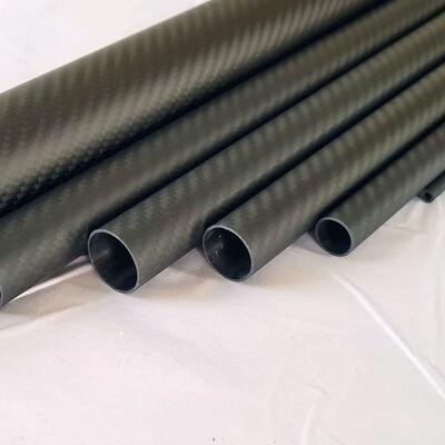 3K Matte Plain Weave Carbon Fiber Tube - Roll Wrapped Carbon Fiber Tube