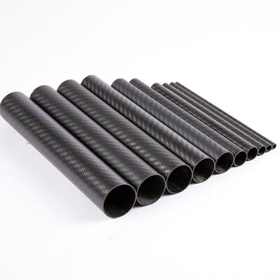 Lightweight 3K Carbon Fiber Tube | Plain/ Twill, Glossy/ Matte | Black or Customized