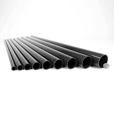 3K Carbon Fiber Tube with Glossy Matte Surface and Plain Twill Weave for High Performance Applications