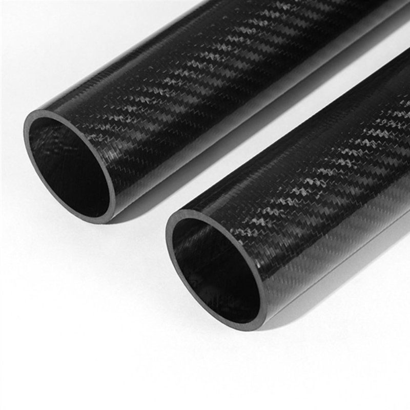 Custom 16mm O.D. 14mm I.D. 16x14x500mm 3K Roll Wrapped 100% Pure Round Carbon Tubes