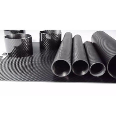 Tubi di carbonio avvolti in rotoli ad alta resistenza 3K Plain Glossy OD 6-200mm Lunghezza 1000mm