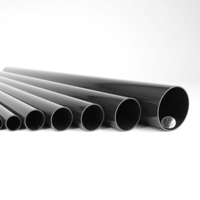 Tubo di fibra di carbonio avvolto in rotoli 14/16/18/20/25 mm spessore della parete 1 mm/2 mm lucido